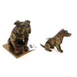 A bronze model of a Bulldog and another of a terrier Condition Report: Available upon request