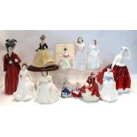 Eleven Doulton figures including Lady Worsley, Gail, Amanda, Welcome, Melody, Joy, Harmony, Sara,