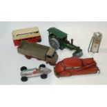 A collection of Dinky and other models including Guy truck, post van etc Condition Report: Available