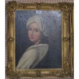 CONTINENTAL SCHOOL Woman with turban, oil on canvas, 44 x 35cm Condition Report: Available upon
