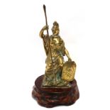 A brass figure of Britannia, 18cm high Condition Report: Available upon request