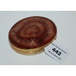 An agate oval box, 8cm wide Condition Report: Available upon request