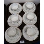Six Coalport trio's decorated with exotic birds Condition Report: Available upon request