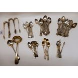 An extensive collection of silver spoons mainly single struck in the King's pattern, Glasgow 1844,