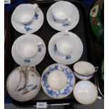 Four Royal Copenhagen cups and saucers, and assorted other teawares Condition Report: Available upon