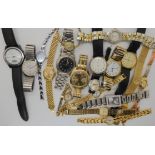 A retro Timex watch, a ladies Accurist watch with a mother of pearl dial and other watches Condition