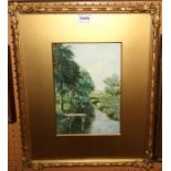 MILLER SMITH Country landscape, signed, watercolour, 25 x 17cm and two others (3) Condition