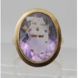 A 9ct gold amethyst set ring, size P1/2, weight 5.9gms Condition Report: Available upon request