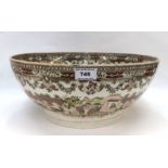 A large Chinoiserie decorated bowl, 38 cm diameter Condition Report: Available upon request