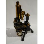 A brass lacquered microscope by W. Watson & Sons, No.24222 Condition Report: Available upon request