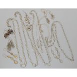 A good collection of silver moonstone jewellery and other gem set jewels Condition Report: Not