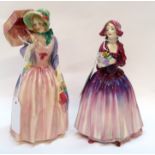 Two Royal Doulton figures including Dorcus and Miss Demure Condition Report: Dorcus has had her head