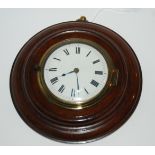 A cased circular clock, 15cm diameter Condition Report: Available upon request