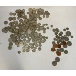 A quantity of GB pre '47 coins (1479gms approx) and a quantity of post '47 coins Condition Report: