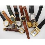 A collection of international wristwatches to include Lobor, Crocodile, Lafayette etc Condition