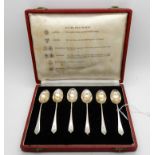 A cased set of six silver coffee spoons - the hallmarks of Britain Condition Report: Available