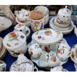 A Royal Worcester Evesham tablewares including tureens, plates, bowls, storage jars teapot etc