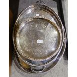 A lot comprising three silver plated trays Condition Report: Available upon request