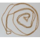 A 9ct guard chain, length 148cm, weight 19.3gms Condition Report: Available upon request