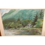 ERIC ROBERTSON Coylet, Loch Eck, signed, pastel, 53 x 72cm Condition Report: Available upon request