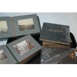 Four albums of black and white topographical photographs etc Condition Report: Available upon
