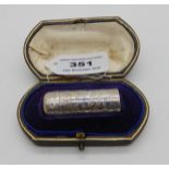 A cased silver scent bottle, Birmingham 1899, 5cm high Condition Report: Available upon request