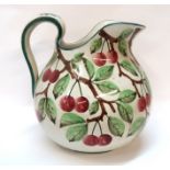 A Wemyss ware cherry decorated ewer Condition Report: Available upon request