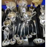 A tray lot of EP - hotelware, loose cutlery Condition Report: Available upon request