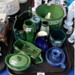 A collection of Eichwald pottery including jardiniere, vases etc Condition Report: Available upon