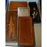 Five various decorative boxes, 27cm wide and smaller (5) Condition Report: Available upon request