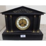 A black slate mantle clock Condition Report: Available upon request