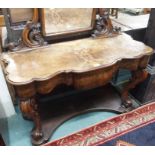 A Victorian walnut dressing table, 143cm high x 120cm wide x 52cm deep Condition Report: Available
