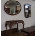 Two wall mirrors and a dressing stool (3) Condition Report: Available upon request