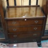 A four drawer chest, 89cm high x 77cm wide x 47cm deep Condition Report: Available upon request