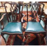 A set of six mahogany Chippendale style dining chairs (Two carvers and four chairs) Condition