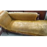 A Victorian oak chaise longue Condition Report: Available upon request