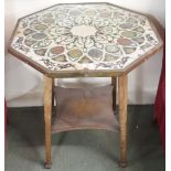 An oak Arts and Crafts octagonal window table Condition Report: Available upon request