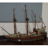 A model of a ship, 76cm high Condition Report: Available upon request