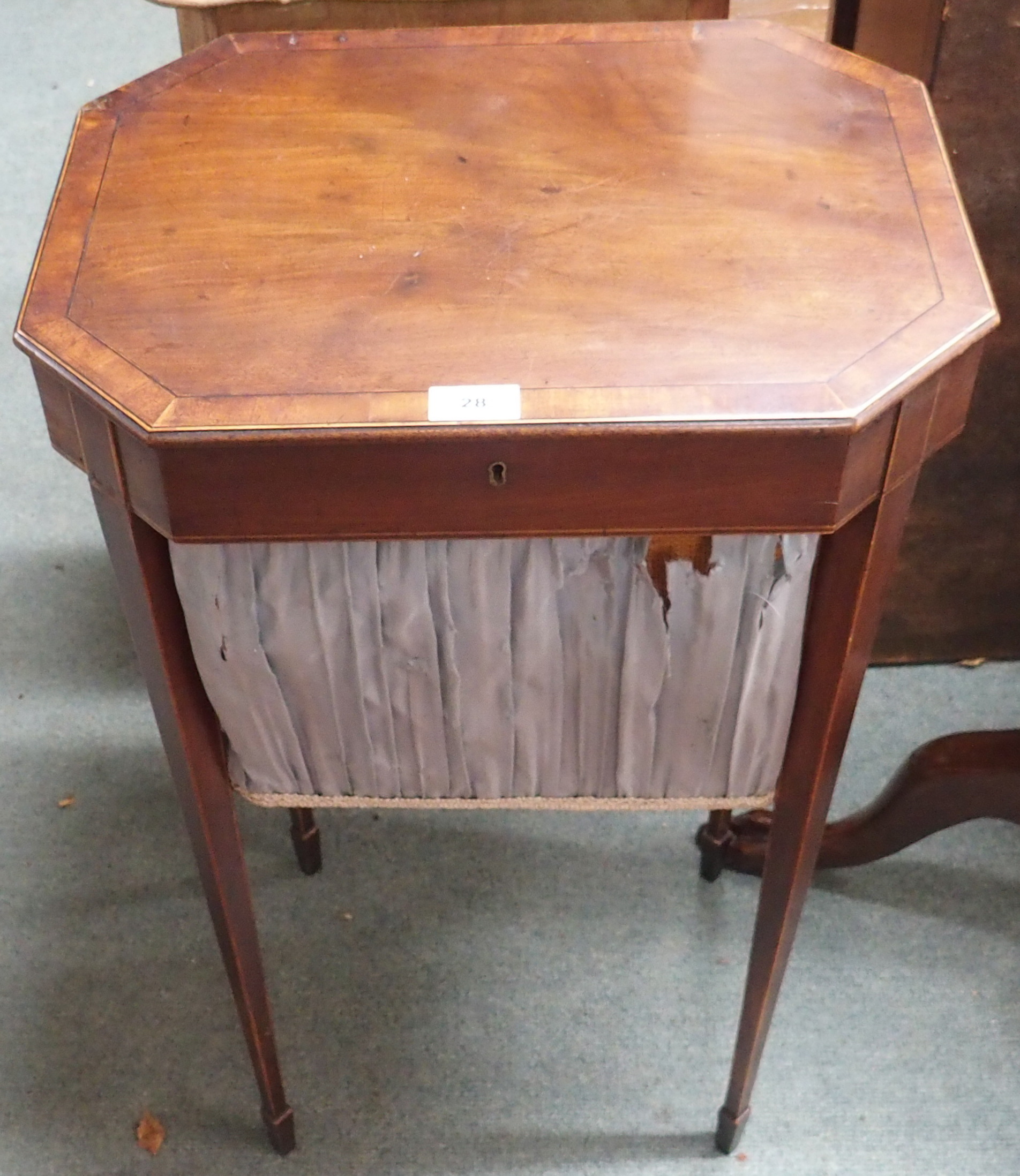 A mahogany work table Condition Report: Available upon request