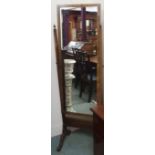 A mahogany cheval mirror, 164cm high Condition Report: Available upon request