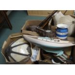 A mixed lot including ceramics, cast iron signs, lamps, horse tack etc Condition Report: Available