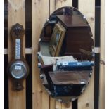 A frameless mirror and a barometer (2) Condition Report: Available upon request