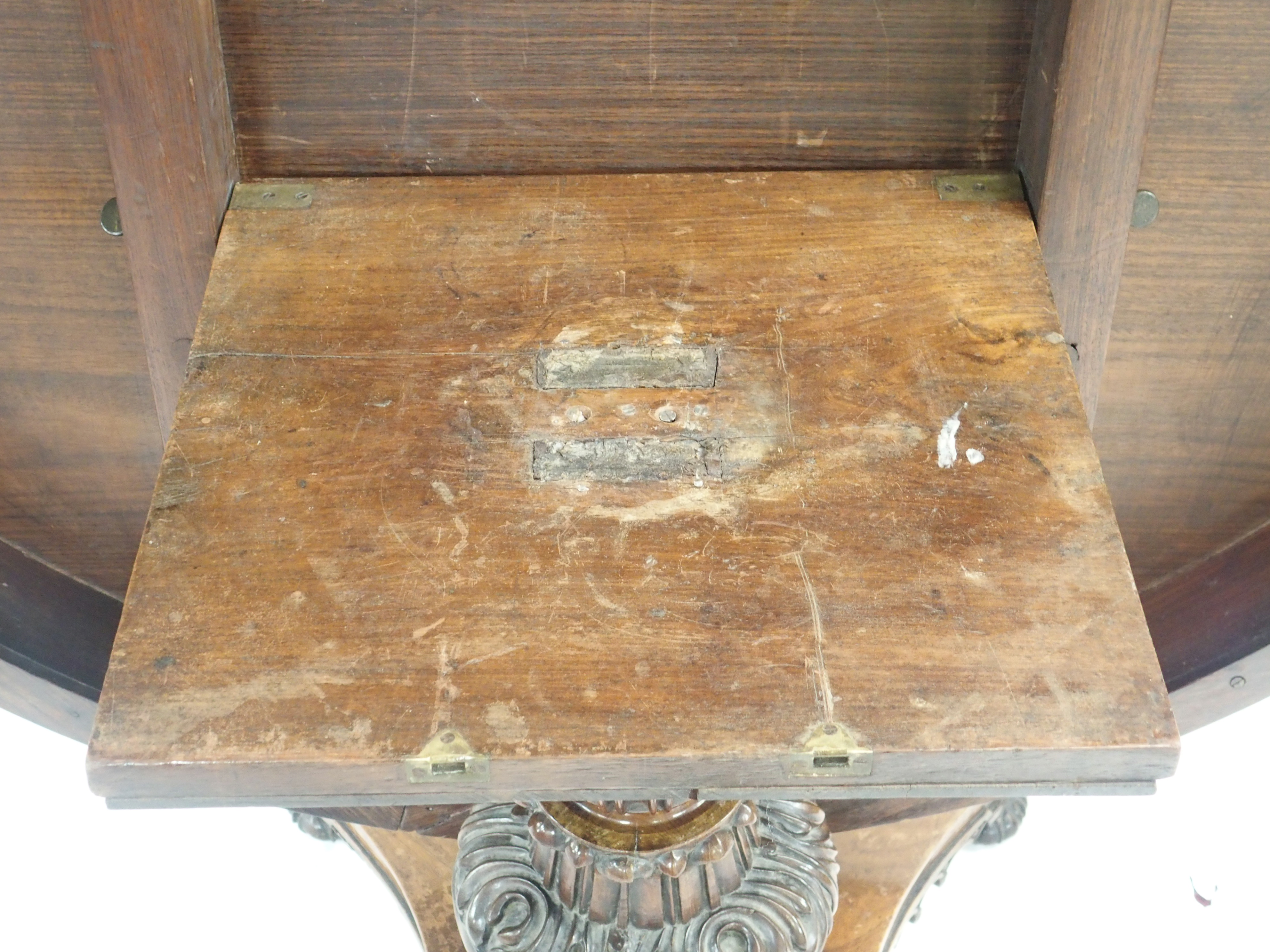 AN ANGLO INDIAN ROSEWOOD BREAKFAST TABLE the circular top with egg and dart rim above profusely - Image 13 of 13