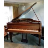 A BLUTHNER MAHOGANY CASED BABY GRAND PIANO the frame inscribed 42441 and bears Julius Bluthner,