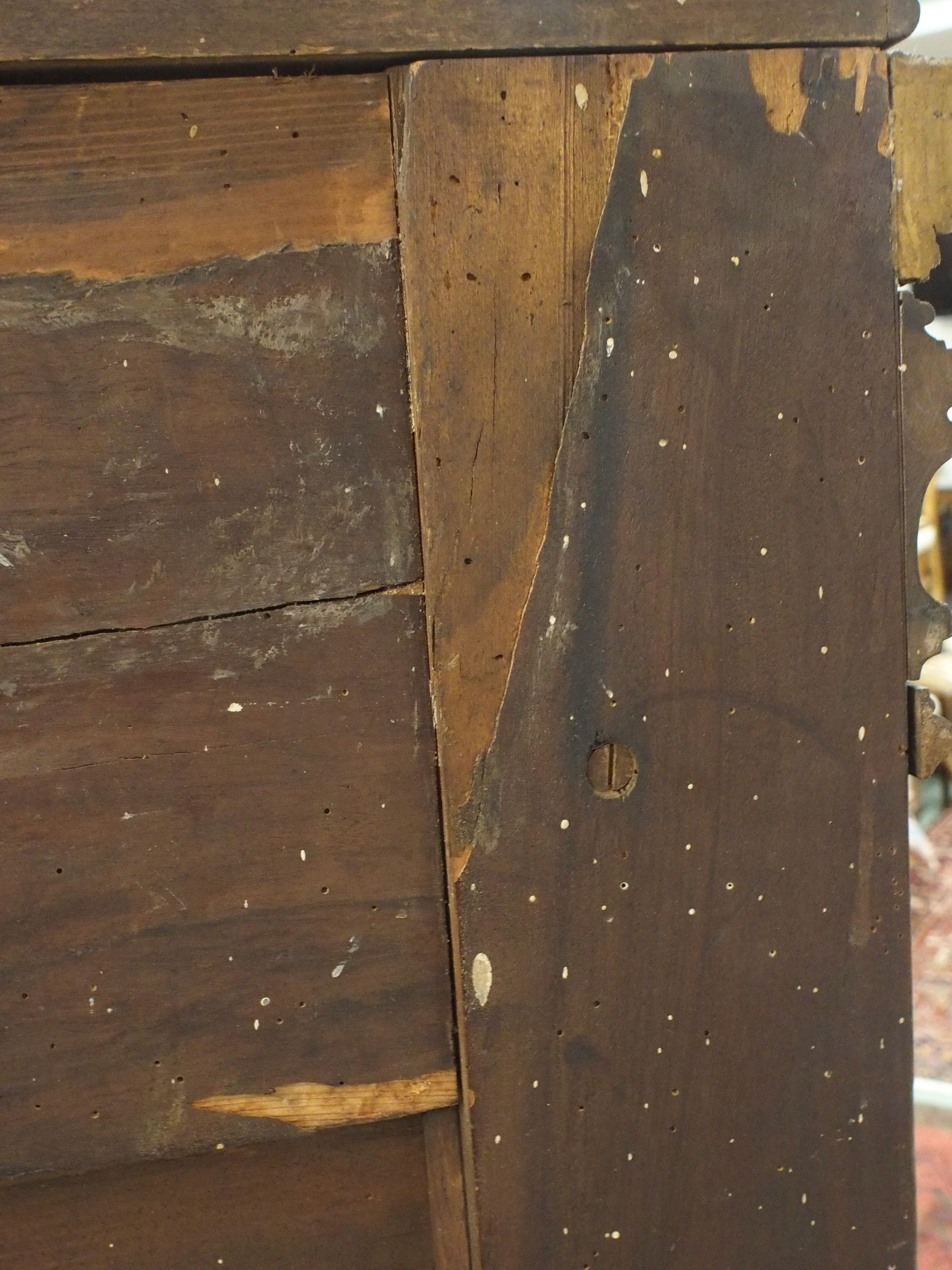 A CONTINENTAL WALNUT SIDEBOARD the back with broad shelf on fluted supports,above a gallery and - Image 20 of 33