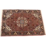 A PINK GROUND ASFAHAN RUG, with central medallion and matching spandrels, 156cm x 104cm Condition