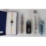 FIVE 2004 OLYMPIC SWATCH WATCHES in original boxes Condition Report: Available upon request