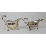 A SILVER SAUCEBOAT by George Nathan and Ridley Hayes, Chester 1902, of standard shape with open