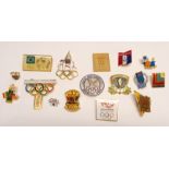 A LARGE COLLECTION OF OLYMPIC ENAMEL LAPEL BADGES Condition Report: Available upon request