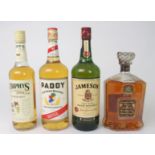 FIVE VARIOUS BOTTLES OF MALT WHISKY Loch Lomond, Highland Park 12 year old, The Arran Malt,